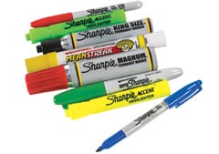 Markers & Stencils - Various types and brands of permanent markers